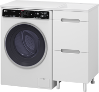 Мебель для ванной комнаты Misty Байкал 40 R для стиральной машины, белая