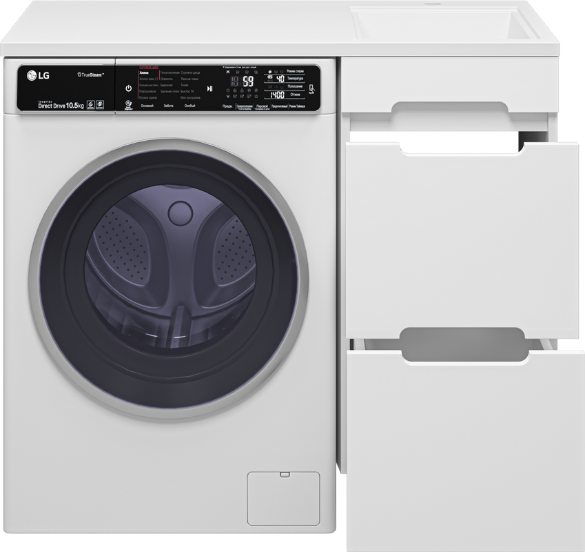 Мебель для ванной комнаты Misty Байкал 40 R для стиральной машины, белая