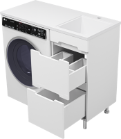 Мебель для ванной комнаты Misty Байкал 40 R для стиральной машины, белая