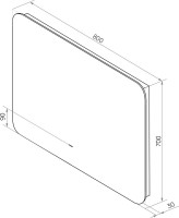 Мебель для ванной комнаты Misty Байкал 40 R для стиральной машины, белая