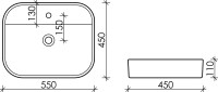 Накладная раковина Ceramicanova Element CN6034