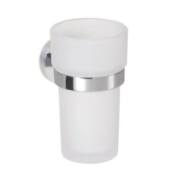 Стакан для ванной Bemeta Obla 165110012 настенный, хром, стеклянный Стакан для ванной Bemeta Obla 165110012 настенный, хром, стеклянный