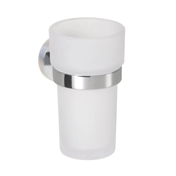 Стакан для ванной Bemeta Obla 165110012 настенный, хром, стеклянный