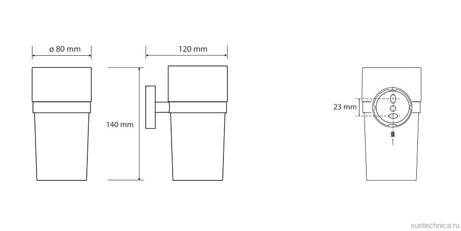 Стакан для ванной Bemeta Obla 165110012 настенный, хром, стеклянный