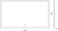 Зеркало BelBagno SPC-GRT-1400-800-LED-TCH-WARM с подсветкой