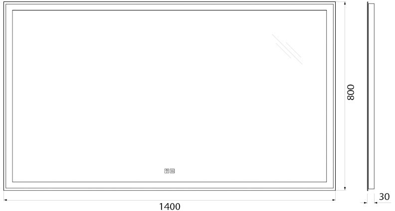 Зеркало BelBagno SPC-GRT-1400-800-LED-TCH-WARM с подсветкой