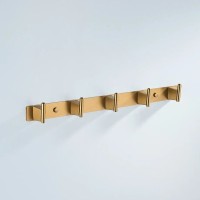 Крючки для ванной и кухни / планка с 5 крючками Shevanik SG5751G, золотой сатин