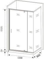 Душевой уголок Good Door Orion Orion WTW-PD+SP-G-CH 120x80
