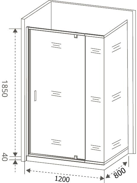 Душевой уголок Good Door Orion Orion WTW-PD+SP-G-CH 120x80