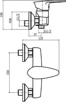 Смеситель для душа D-lin 411 D160411 хром