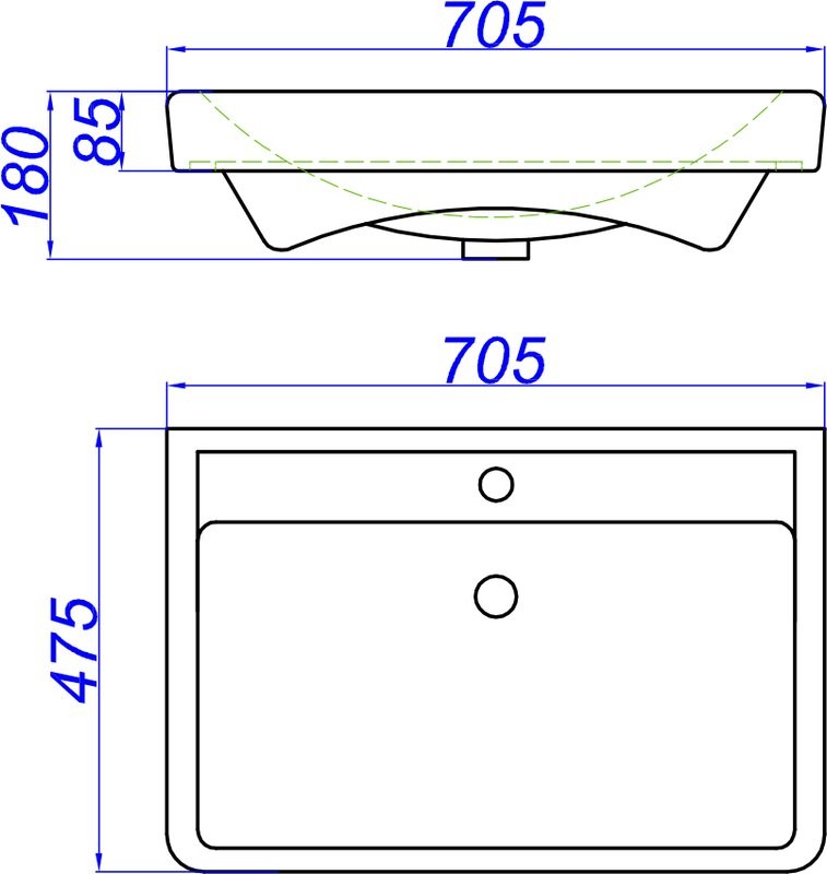 Мебель для ванной комнаты Aqwella Neo 70 подвесная