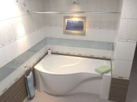 Акриловая ванна Bas Капри L 170x95 см, угловая, левая, пристенная, белая, асимметричная, с каркасом