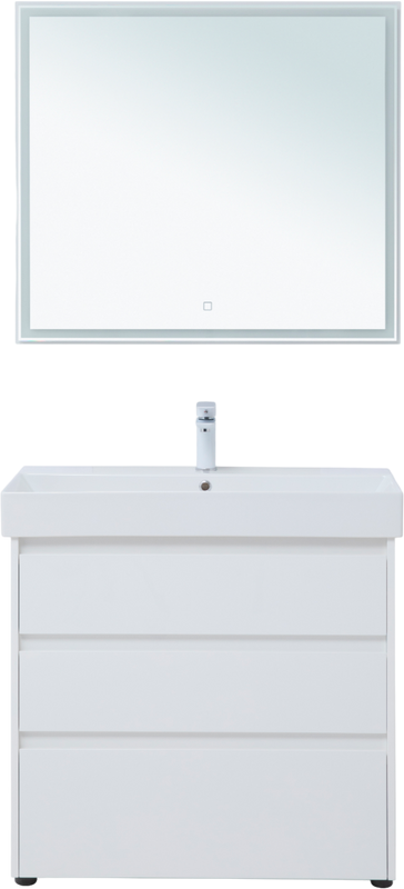 Мебель для ванной комнаты Aquanet Nova Lite 85 напольная, белая, 3 ящика
