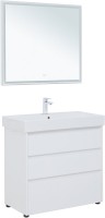 Мебель для ванной комнаты Aquanet Nova Lite 85 напольная, белая, 3 ящика