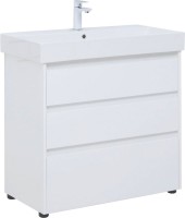 Мебель для ванной комнаты Aquanet Nova Lite 85 напольная, белая, 3 ящика