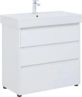 Мебель для ванной комнаты Aquanet Nova Lite 85 напольная, белая, 3 ящика