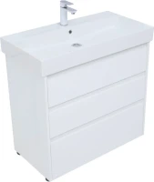 Мебель для ванной комнаты Aquanet Nova Lite 85 напольная, белая, 3 ящика