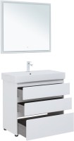 Мебель для ванной комнаты Aquanet Nova Lite 85 напольная, белая, 3 ящика