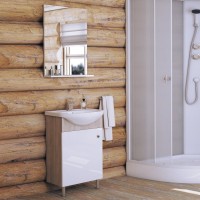 Мебель для ванной комнаты Grossman Eco Line Эко 52 3 в 1, дуб сонома, белая