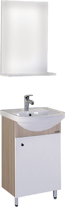 Мебель для ванной комнаты Grossman Eco Line Эко 52 3 в 1, дуб сонома, белая