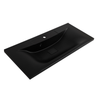 Тумба с раковиной BelBagno Marino 100 подвесная, rovere nature, черная раковина