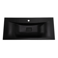 Тумба с раковиной BelBagno Marino 100 подвесная, rovere nature, черная раковина