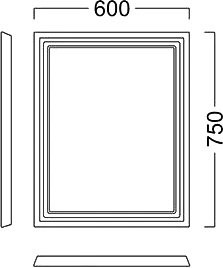 Зеркало KERAMA MARAZZI Pompei 60 с подсветкой, бежевое