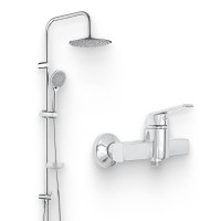 Душевой комплект Смеситель для душа Orange One Life P02-200cr + Стойка S05cr