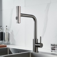 Смеситель для кухни Shevanik S263T оружейная сталь