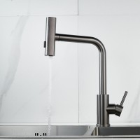 Смеситель для кухни Shevanik S263T оружейная сталь