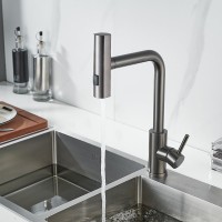Смеситель для кухни Shevanik S263T оружейная сталь