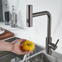 Смеситель для кухни Shevanik S263T оружейная сталь