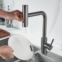 Смеситель для кухни Shevanik S263T оружейная сталь