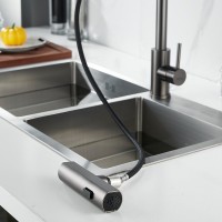 Смеситель для кухни Shevanik S263T оружейная сталь