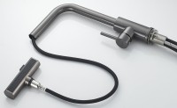 Смеситель для кухни Shevanik S263T оружейная сталь