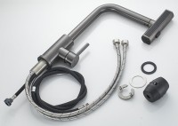 Смеситель для кухни Shevanik S263T оружейная сталь