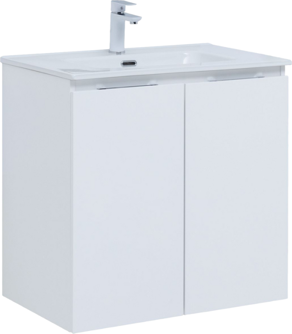 Тумба под раковину Aquanet Алвита 70 подвесная, белая матовая