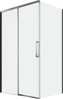 Душевой уголок Veconi Premium Trento PTC-SP-40GR 140x80, профиль брашированный графит, стекло прозрачное