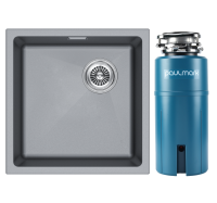 Комплект Мойка Paulmark Lumi LU45SK-GRM серый металлик + Измельчитель Intenso Комплект Мойка Paulmark Lumi LU45SK-GRM серый металлик + Измельчитель Intenso