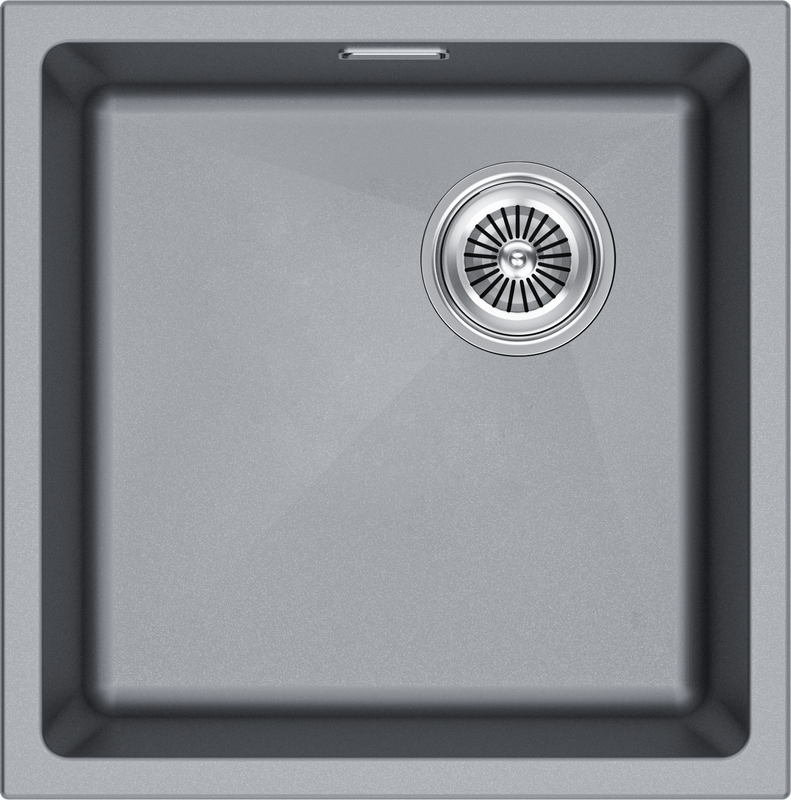 Комплект Мойка Paulmark Lumi LU45SK-GRM серый металлик + Измельчитель Intenso