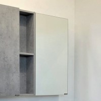 Зеркало-шкаф Comforty Осло 60 бетон светлый