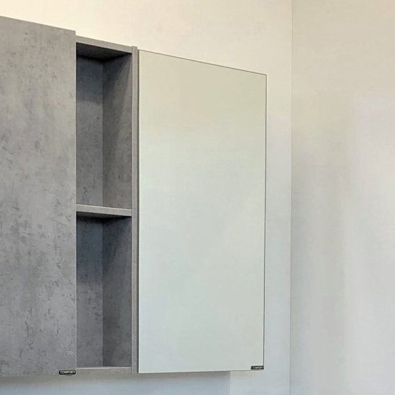 Зеркало-шкаф Comforty Осло 60 бетон светлый