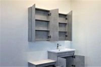 Зеркало-шкаф Comforty Осло 60 бетон светлый