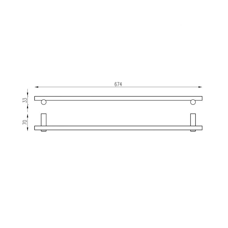 Держатель для полотенец Abber Osten 316 AA1857BG светлое брашированное золото