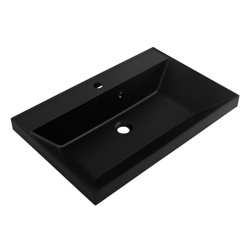 Тумба с раковиной BelBagno Marino 70 подвесная, nero lucido, черная раковина