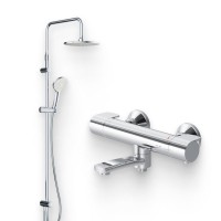 Душевой комплект Термостат AM.PM X-Joy F85A50000 для душа + Стойка Gem F0790000