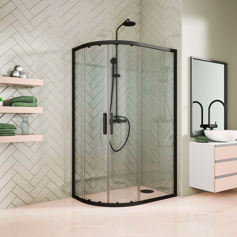 Душевой уголок Kubele DE018 RBG-CLN-BLMT 130х120