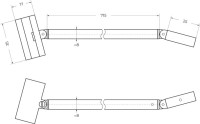 Душевая перегородка Cezares Liberta L-1-TB-120-BR-NERO профиль черный, стекло бронза