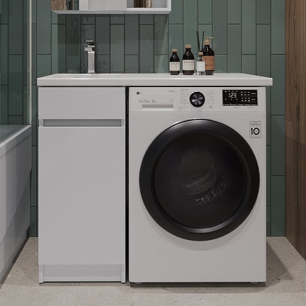 Тумба с раковиной Orange Sistema 100 L с бельевой корзиной, под стиральную машину