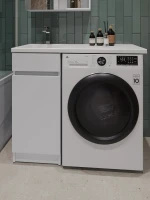 Тумба с раковиной Orange Sistema 100 L с бельевой корзиной, под стиральную машину